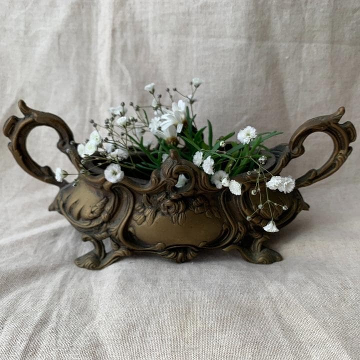 真鍮　ジャルディニエール　花器　フラワーポット　 フレンチ雑貨　ヴィンテージ