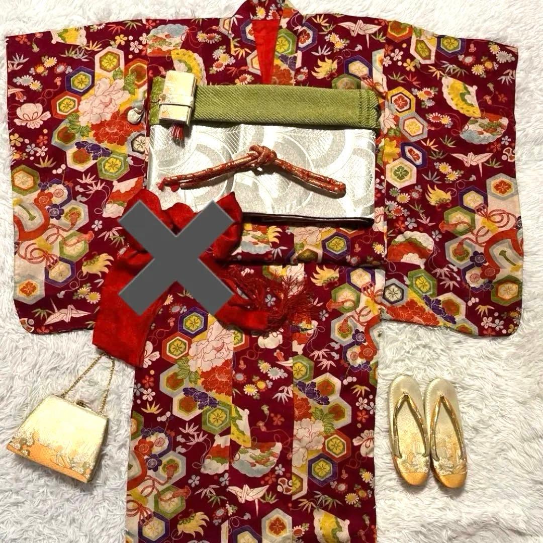 7歳 着物 アンティーク　（※しごきのみ無）