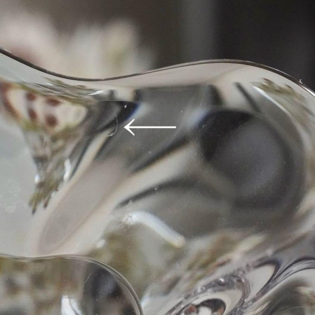 ★希少美品★オールドバカラBACCARAT 花びら型バターディッシュ 4客セット