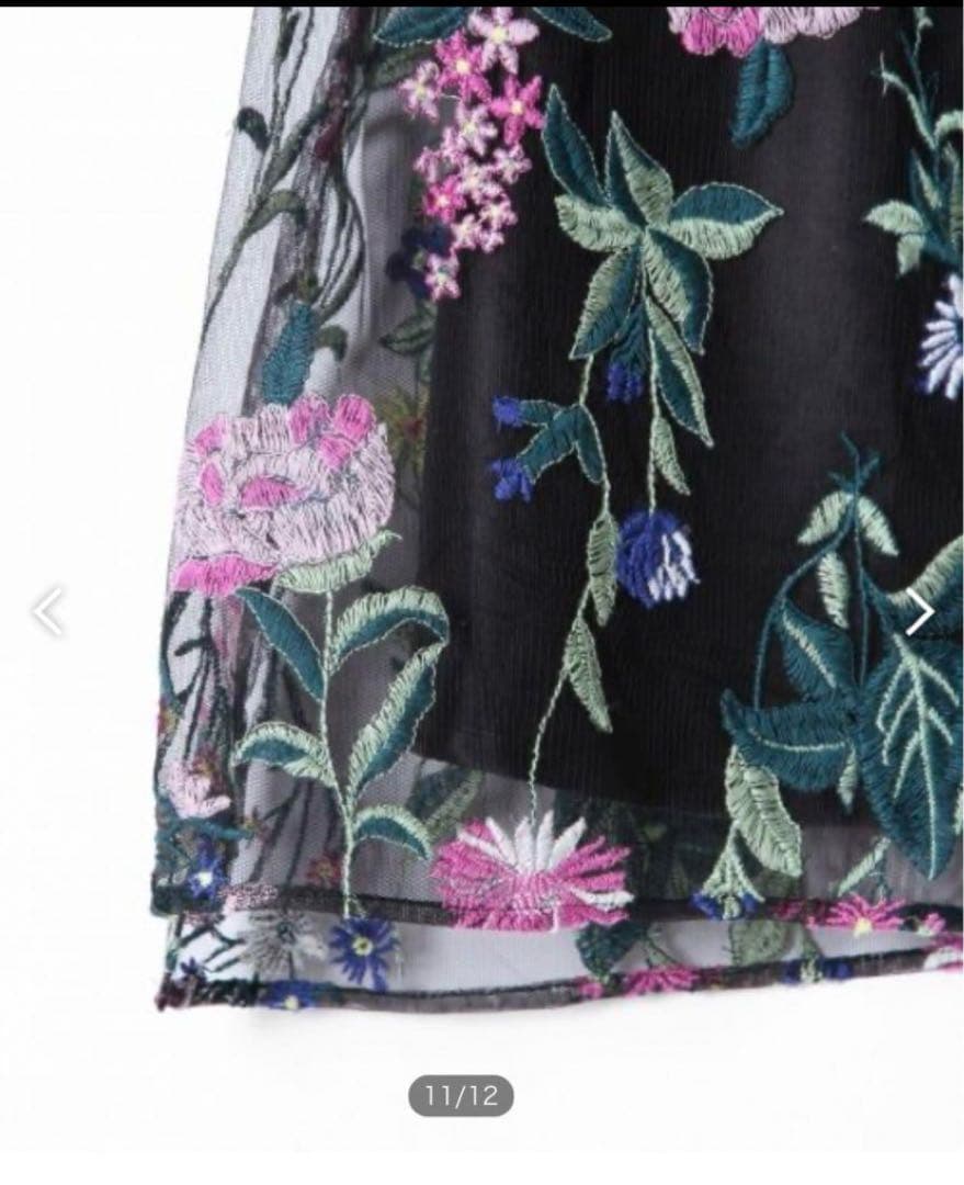 グレースクラス　フラワー刺繍チュール　ワンピース　セットアップ　ダイアグラム