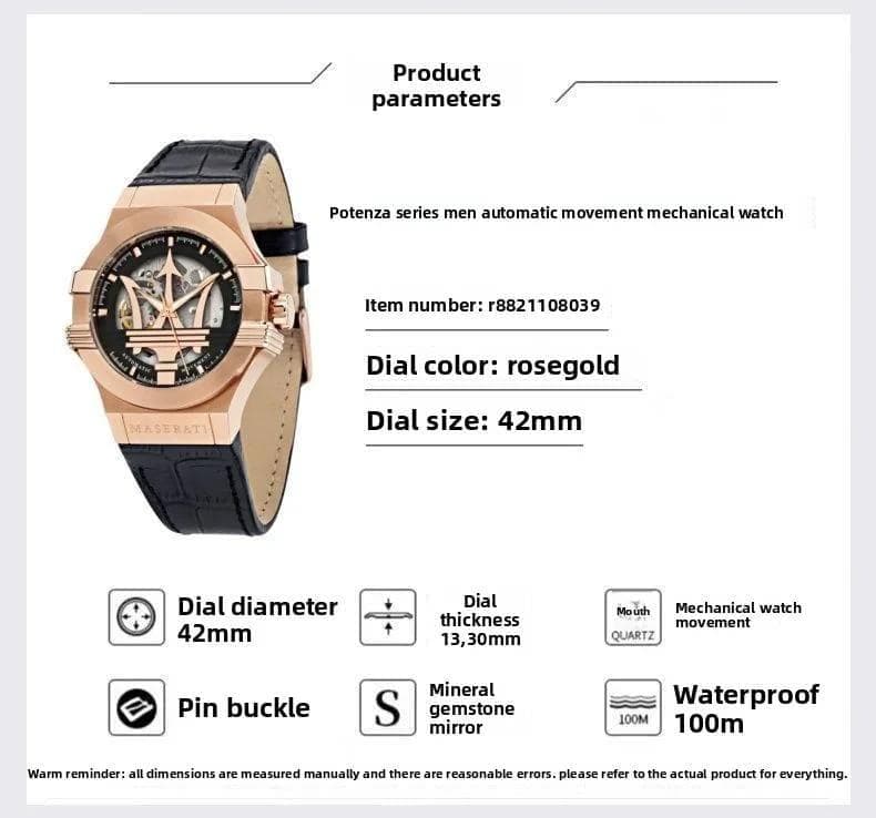 マセラティ時計★ポテンザ★自動巻き★両面スケルトン