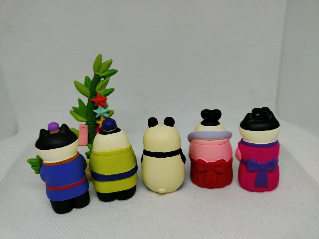 コンコンブル　七夕　文鳥・猫・笹パンダ