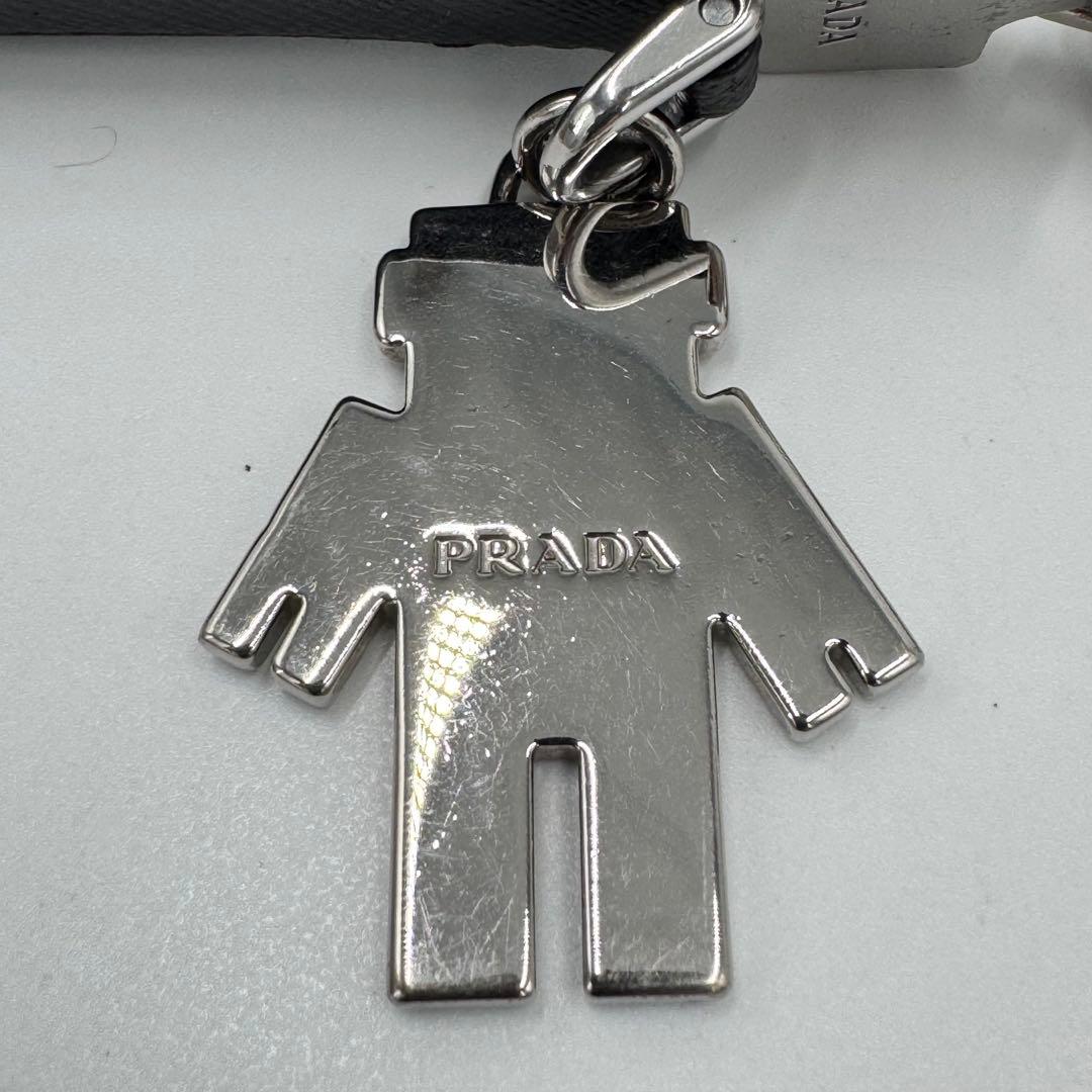 PRADA プラダ ロボット レザー キーホルダー キーリング ブラック