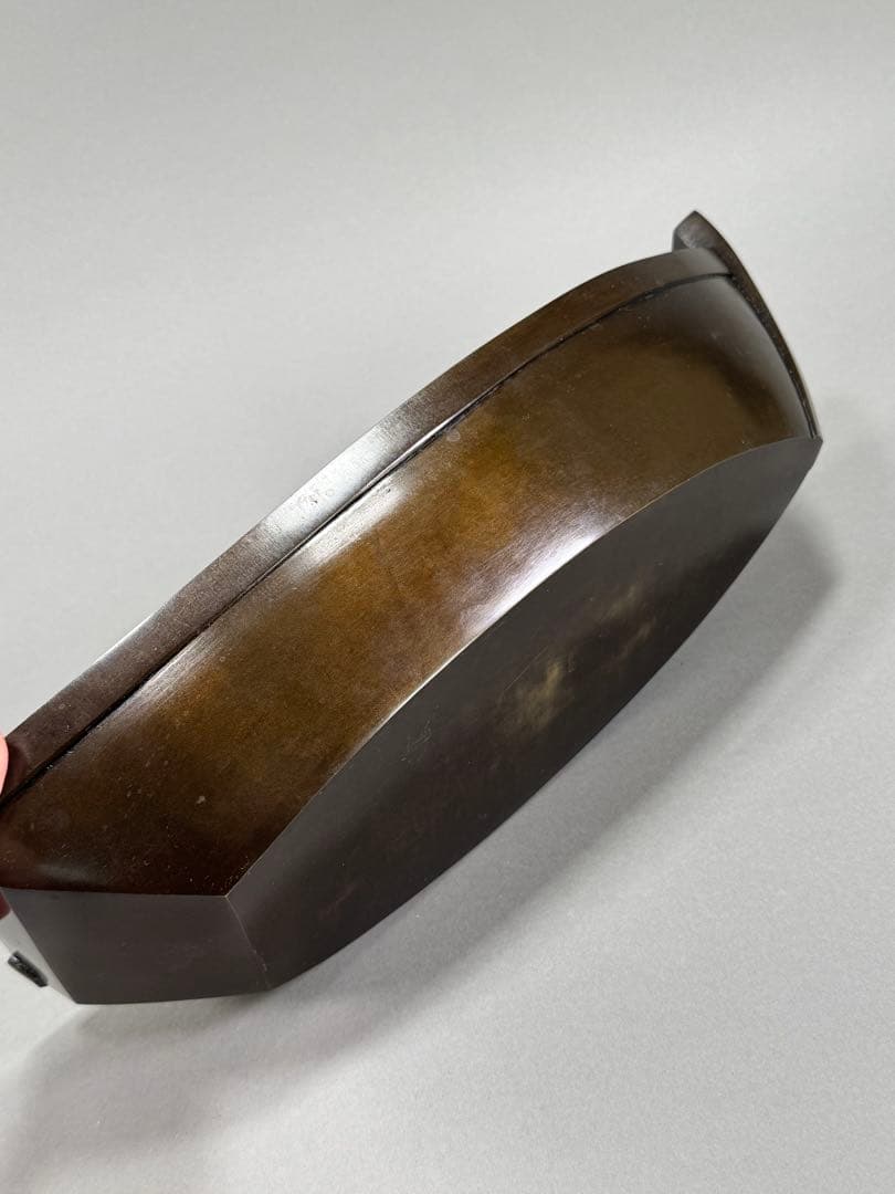 いけばな　剛章造　鋳銅　池坊　古流　舟形花器　花瓶　華道具　共箱