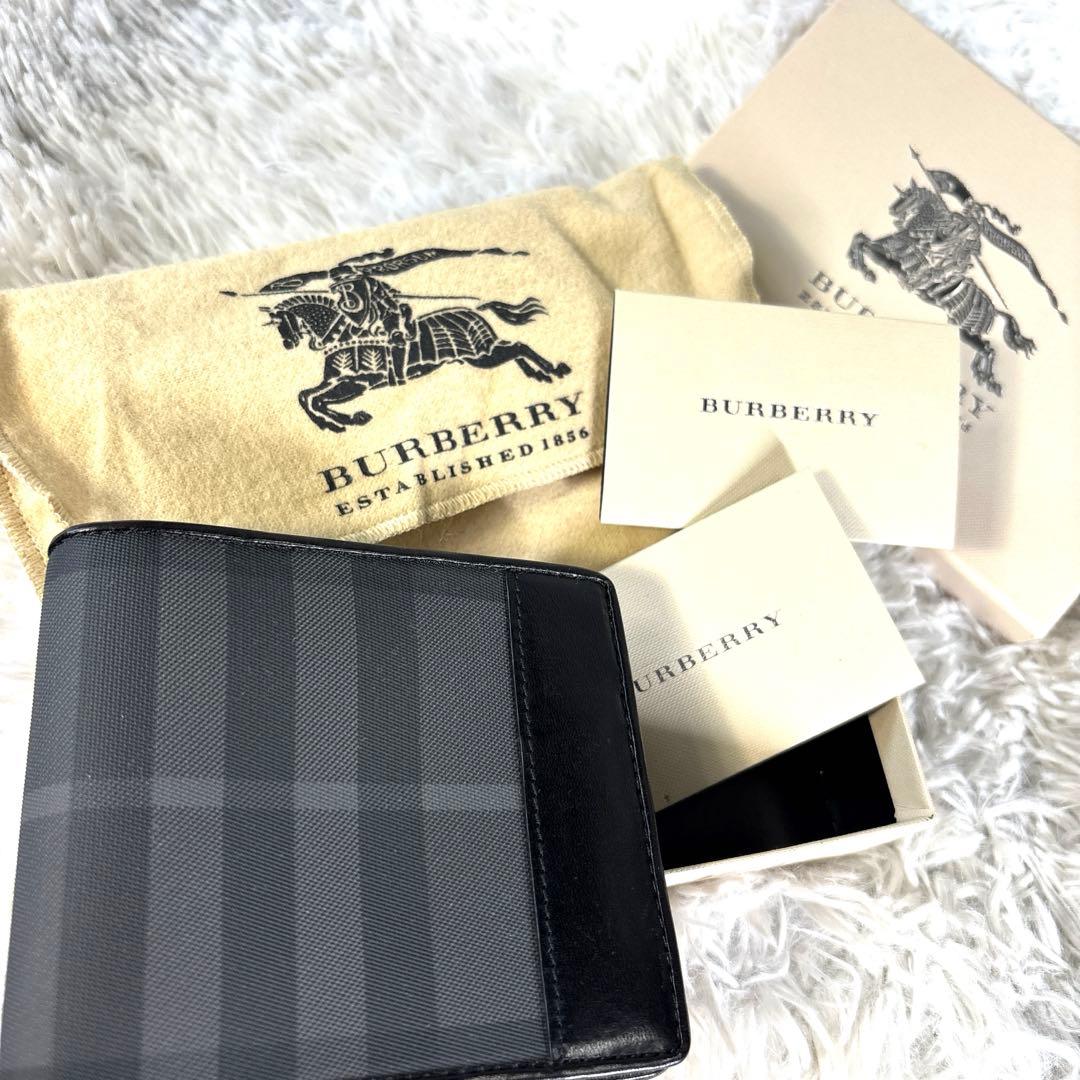 永*子様 BURBERRY バーバリー　2つ折財布 メンズ ブリットチェック /