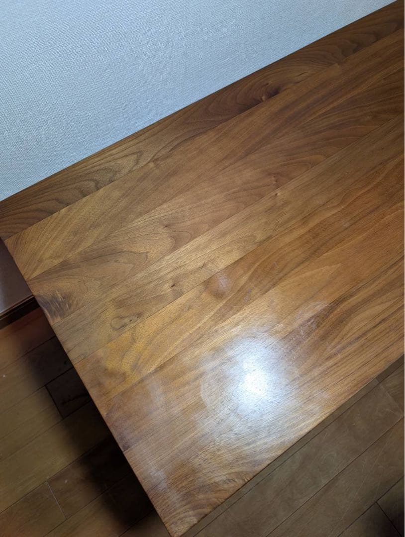 ■送料込■無印良品 無垢材ローテーブル ウォールナット デスク 机廃盤家具