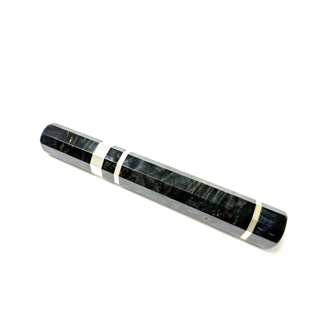 三段銀巻 フグ引き300 スタビライズドウッド八角柄 フグ引き尺 手作り 包丁