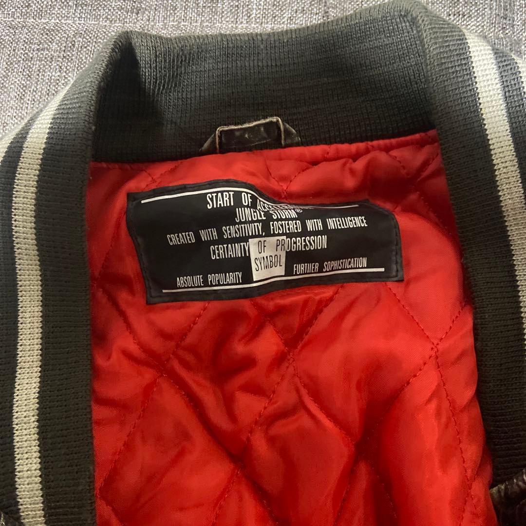 イーグル刺繍 スカジャン 黒・白・赤