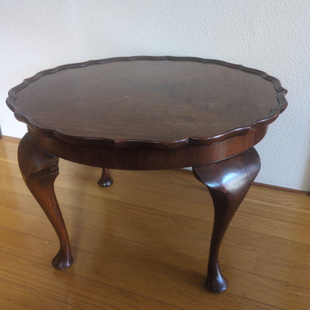 アンティーク家具　丸テーブル　コーヒーテーブル　ちゃぶ台