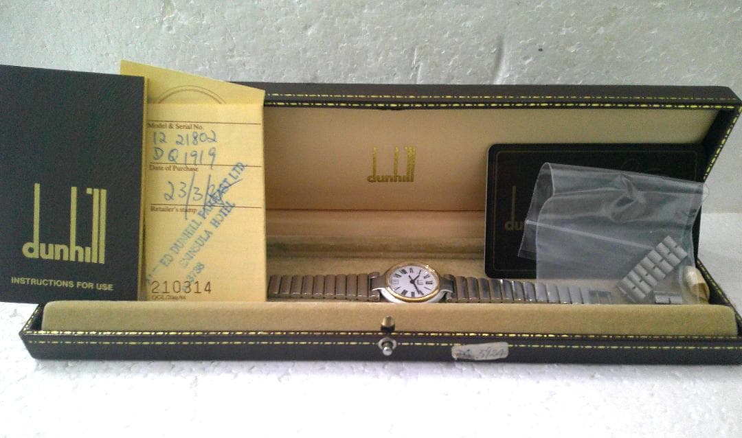 ★dunhill ダンヒル ミレニアム デイト 腕時計 クオーツ 電池交換済み★
