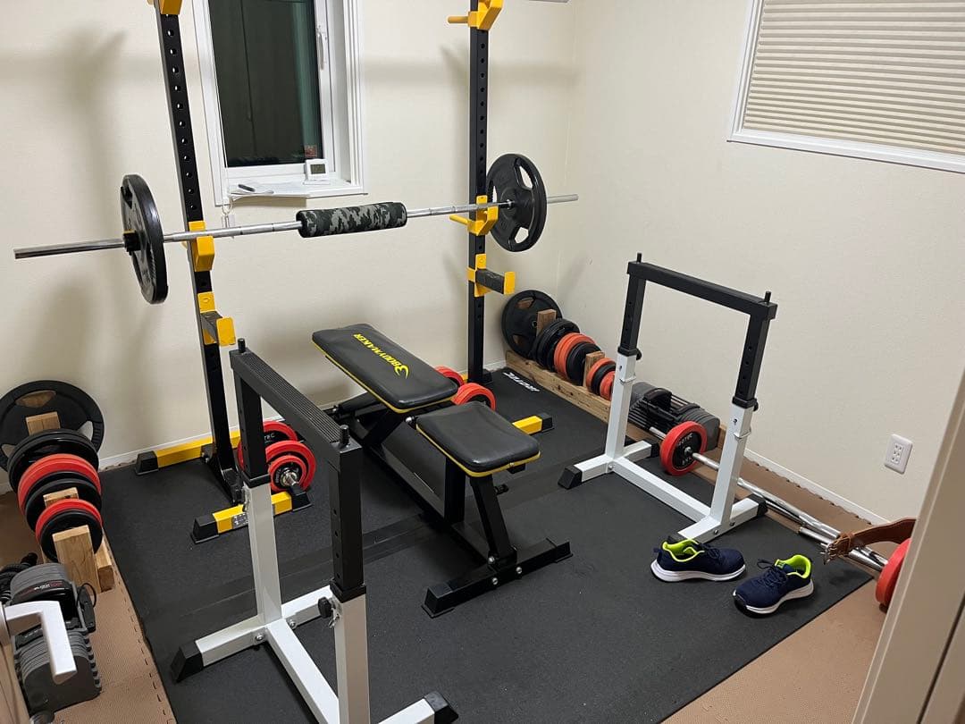 バーベルラックとベンチセット