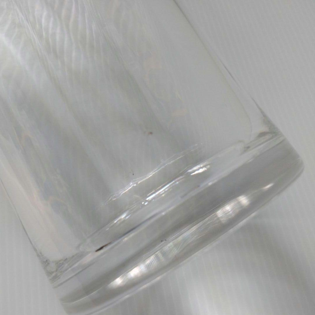 イタリア製 特大 ガラス フラワーベース 花器 フリル クリア 立花 40cm