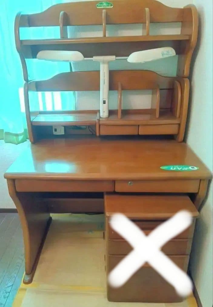 【本日限り】美品 コイズミ WOODY ECO 学習机 本棚 ライト付き 小学生