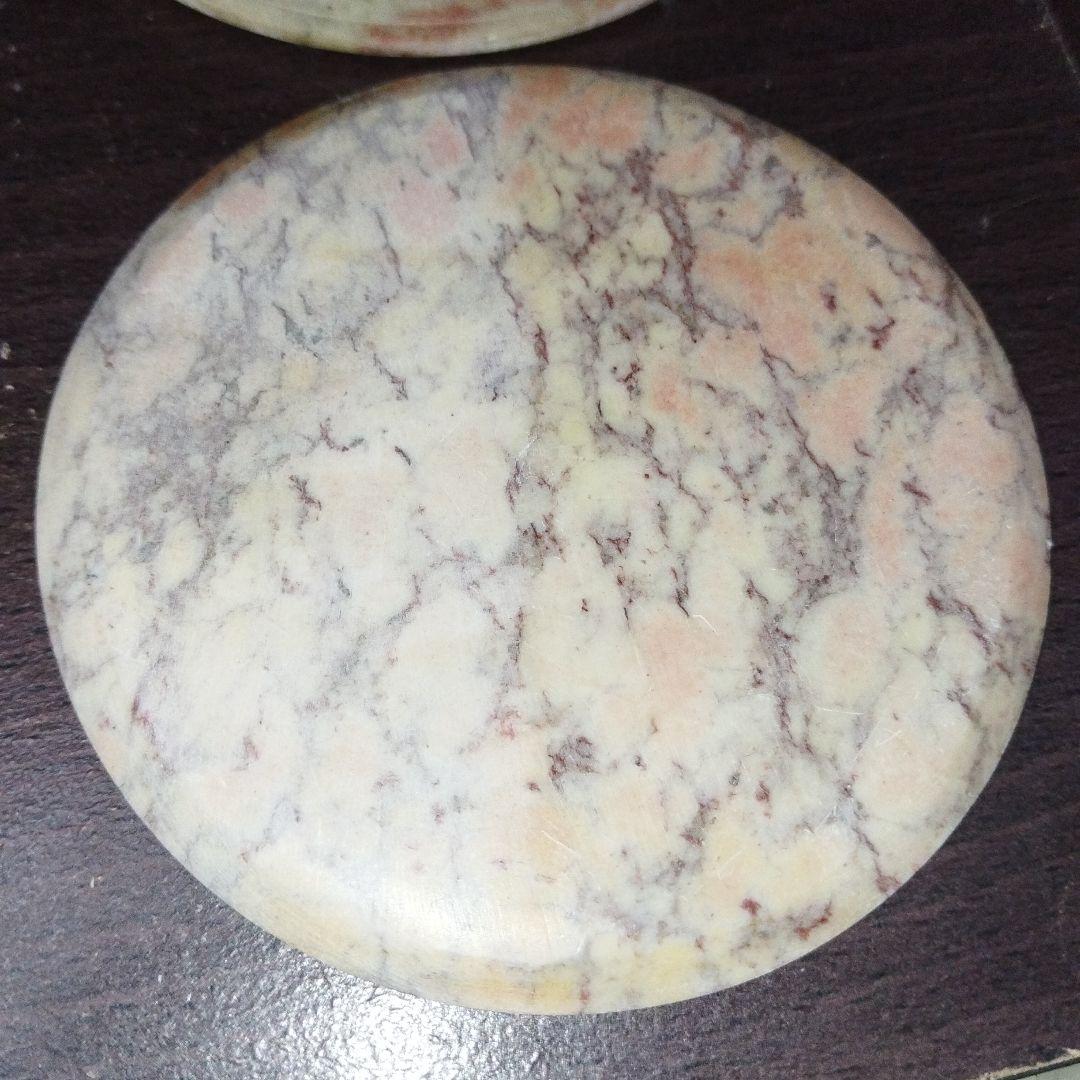 希少　古物　大理石　コースター6点セット