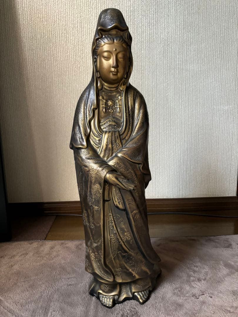 如来観音立像 大型　メタル製　アンティーク
