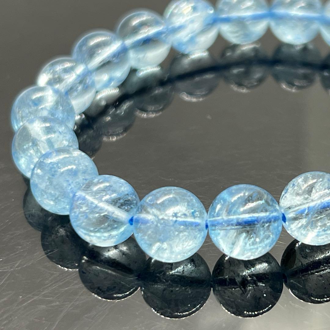 ⬛︎ ブルートパーズ ブレスレット 約9.5ミリ 【11月誕生石】