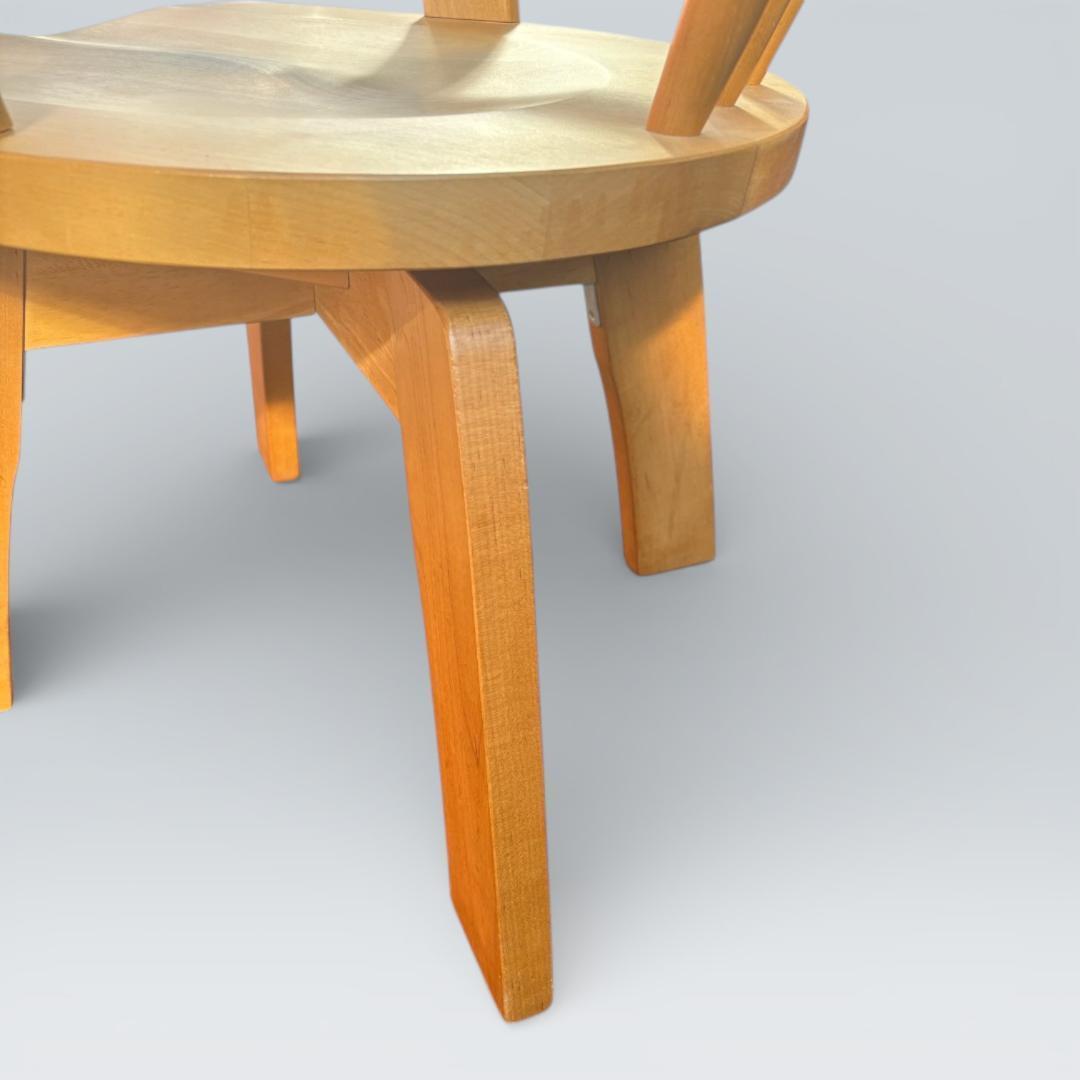 大川家具 回転ダイニングチェア 肘付き 幅58cm 天然木①