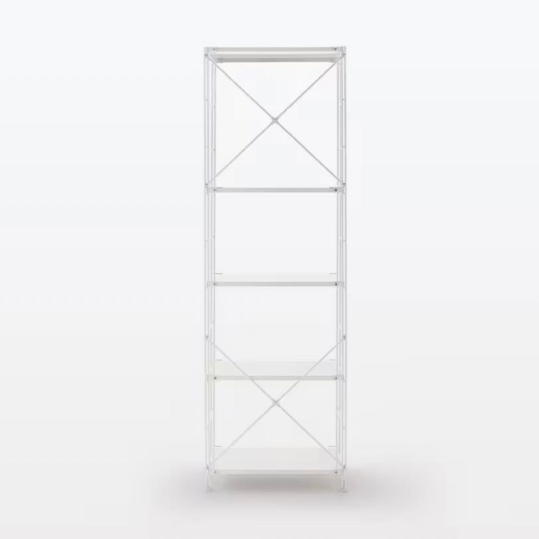 無印良品　スチールユニットシェルフ・スチール棚セット・大・ライトグレー