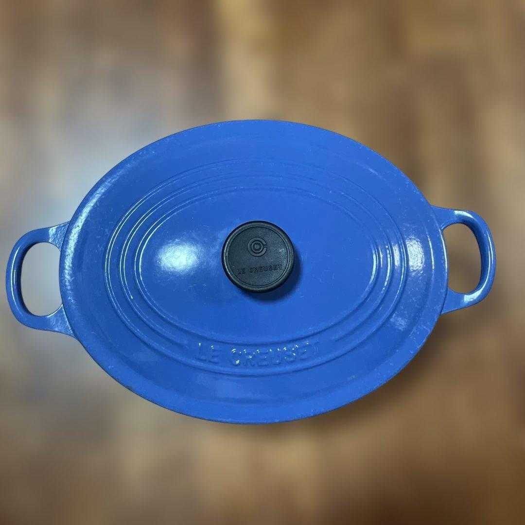 ルクルーゼ ココットオーバル 25cm ブルー