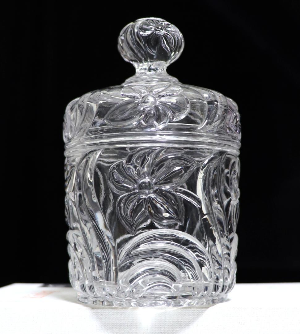 アンティーク・サンルイ希少型 蓋物 水仙の花 ボンボニエール 小物入れ ケース