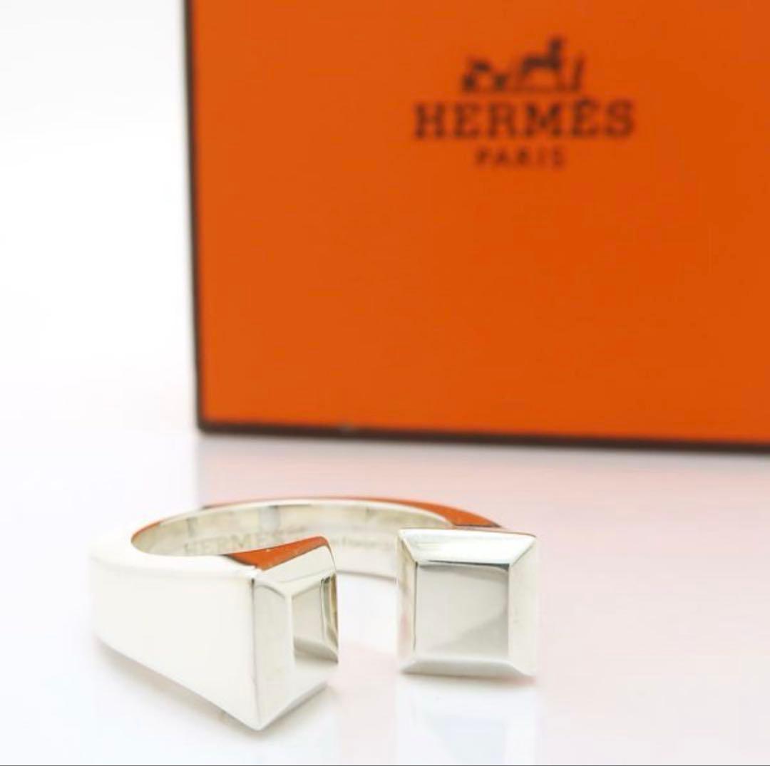 HERMES クルー・ド・フォルジュ GM シルバー リング 美品
