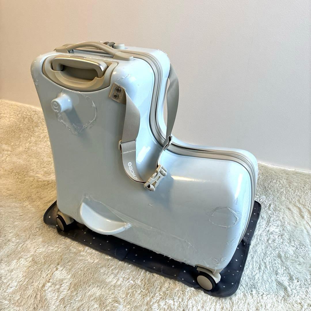 【美品】NORICCO ノリッコ　子供が乗れるキャリーケース　パステルブルー　M