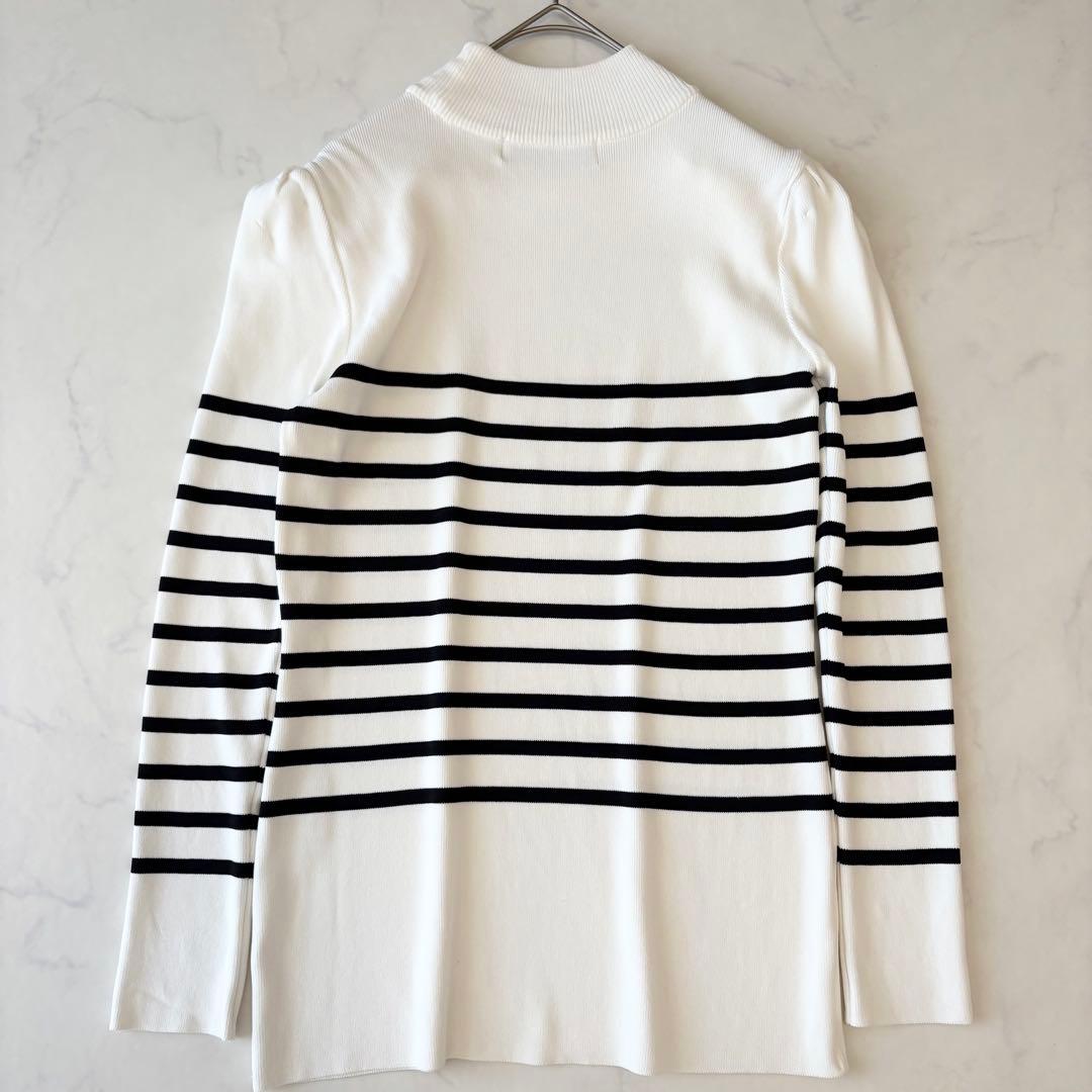 ボーダーズアットバルコニー ニット パール ボーダー レーヨン 美品 38