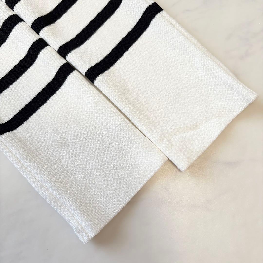 ボーダーズアットバルコニー ニット パール ボーダー レーヨン 美品 38