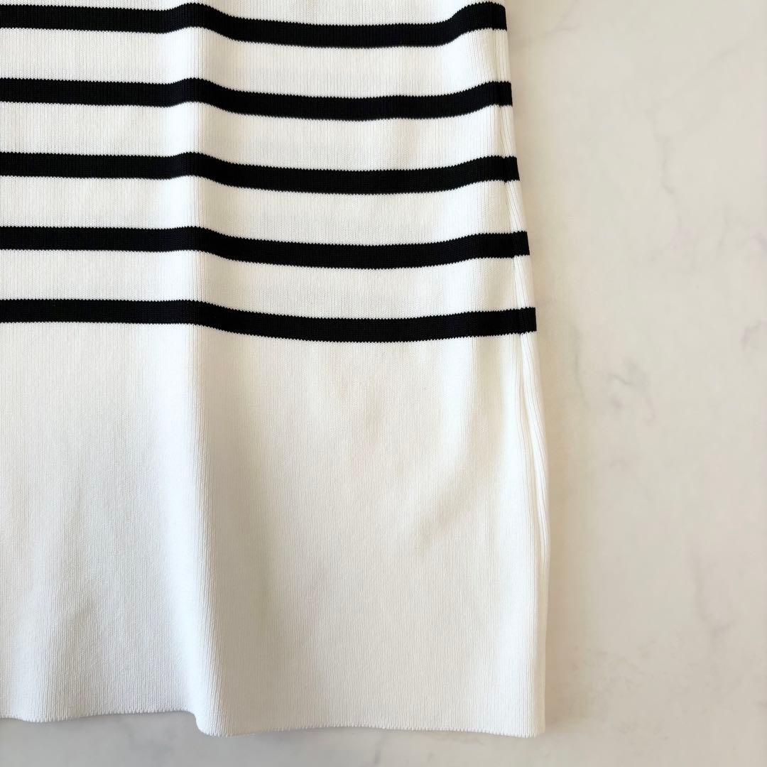 ボーダーズアットバルコニー ニット パール ボーダー レーヨン 美品 38