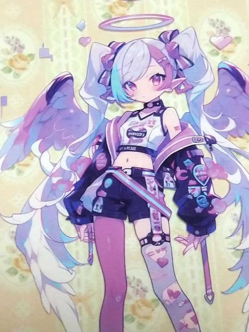 廃盤品✩J672＃羽翼彩虹(PET)y2k切り売り海外人物女の子AIマステ