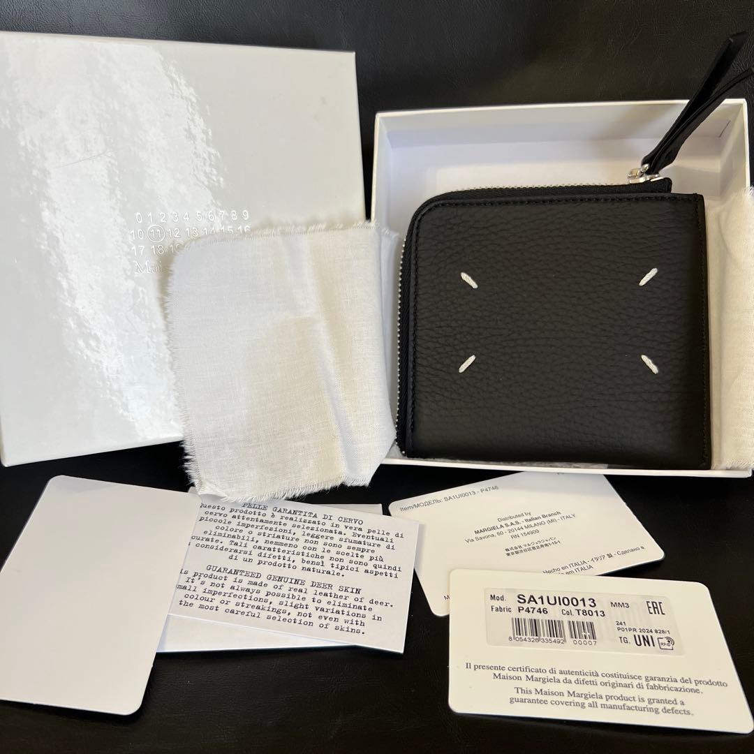 新品★メゾンマルジェラ　４ステッチ　Ｌ字ジップウォレット
