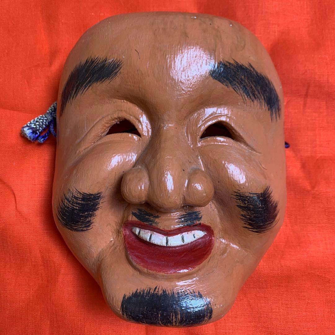 お神楽面　銘入り　芸術作品　希少放出品