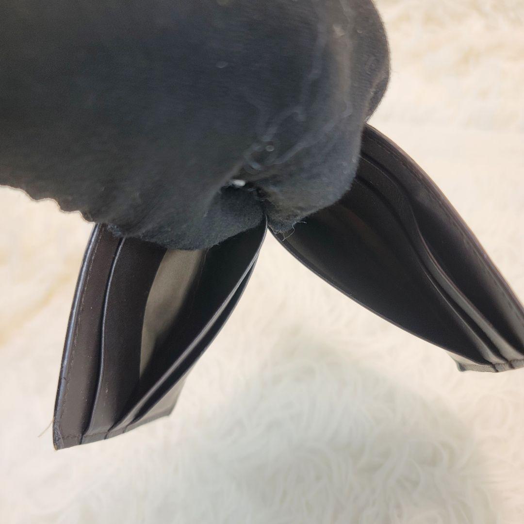 BOTTEGA VENETA　 ダークブラウン レザー マネークリップ　折り財布