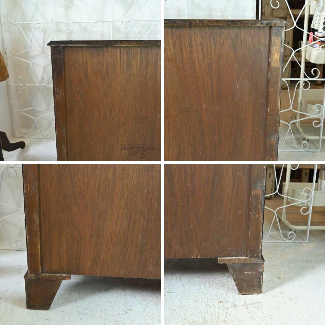 L3705-3 英国アンティーク チェスト 4段 タンス デスク マホガニー