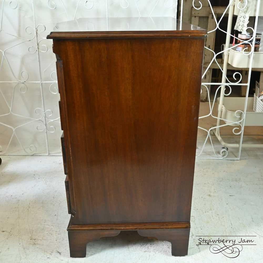 L3705-3 英国アンティーク チェスト 4段 タンス デスク マホガニー