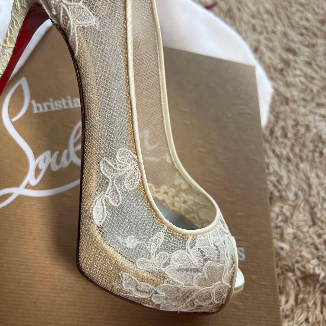 ルブタン　オープントゥ　パンプス　37