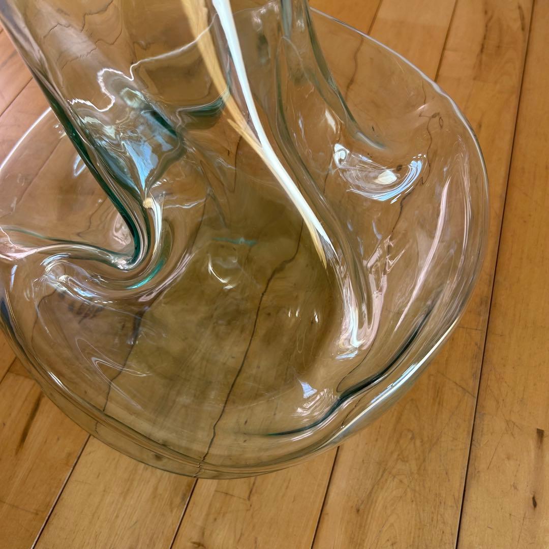 ☆ イタリア製☆特大 ガラス　フラワーベース　花瓶 オブジェ 花器 ビンテージ