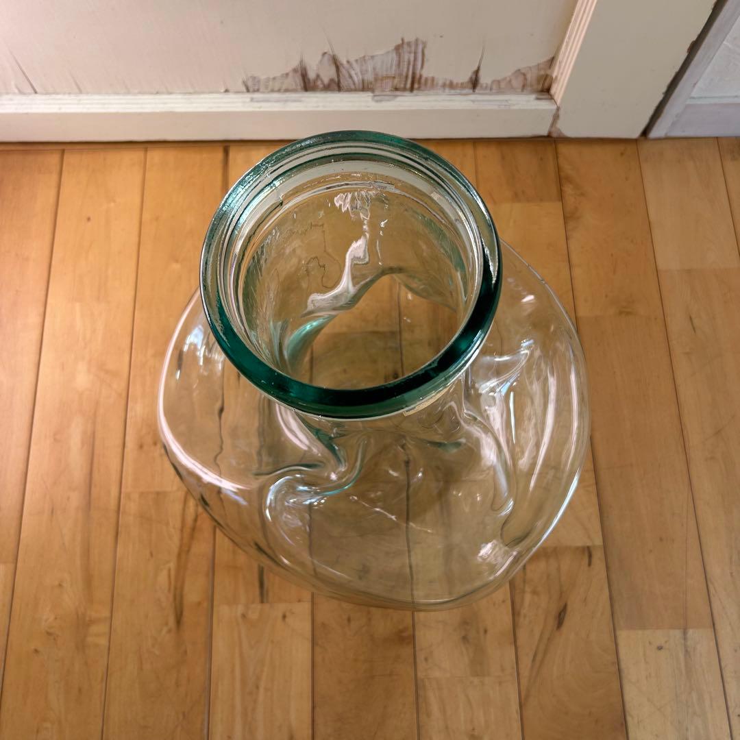 ☆ イタリア製☆特大 ガラス　フラワーベース　花瓶 オブジェ 花器 ビンテージ