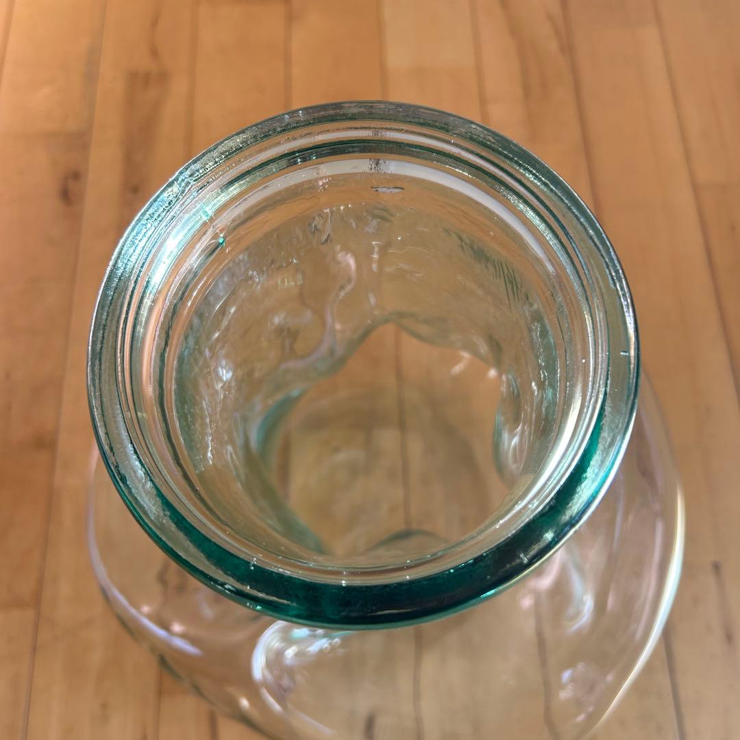 ☆ イタリア製☆特大 ガラス　フラワーベース　花瓶 オブジェ 花器 ビンテージ