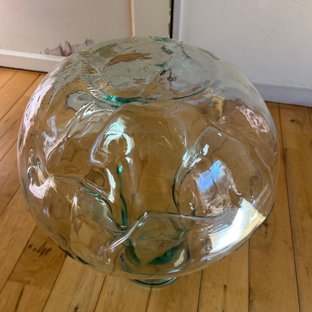 ☆ イタリア製☆特大 ガラス　フラワーベース　花瓶 オブジェ 花器 ビンテージ