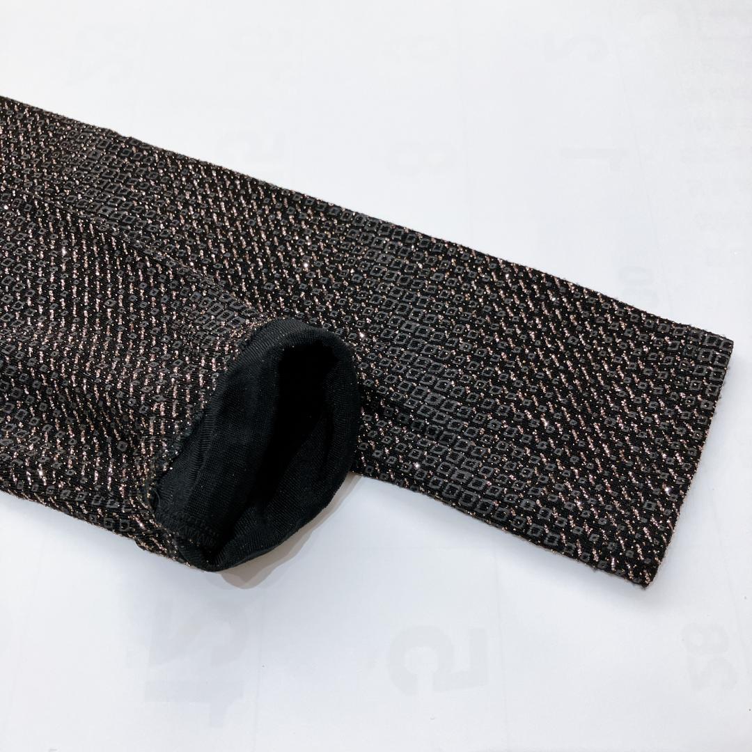 【極美品】コルソロッソ　ラメトップスサイドスリット　イタリア製長袖ワンピース