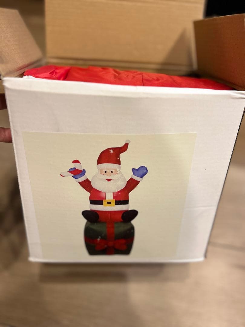 12/25まで値下げ！エアディスプレイクリスマス サンタボックス自動風船ライト付
