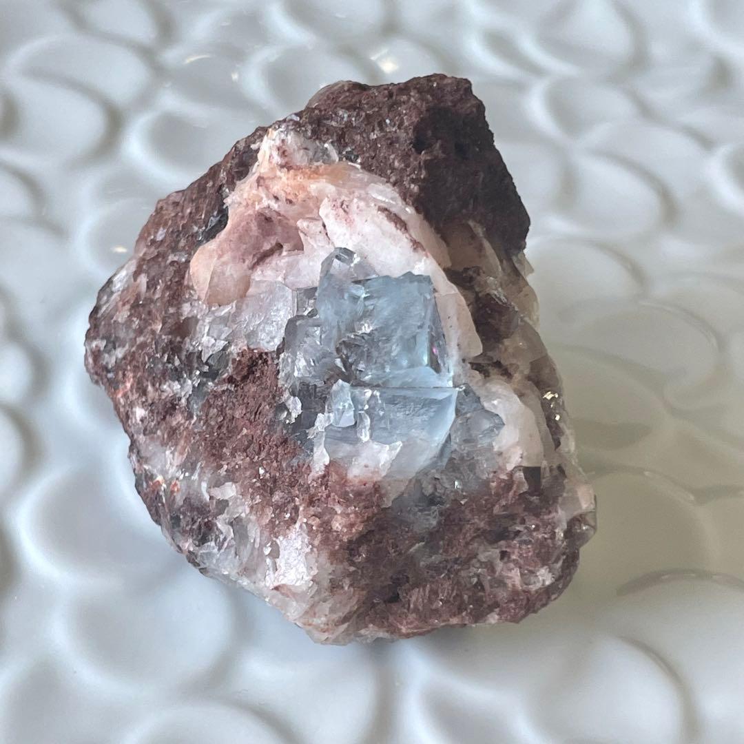 イングランド Gutterby Pit産 フローライト 蛍石 鉱物標本 原石