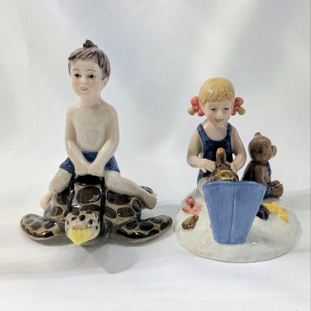 R コペンハーゲン　ミレニアム2003年プレート　フィギュリン2体　プラケット