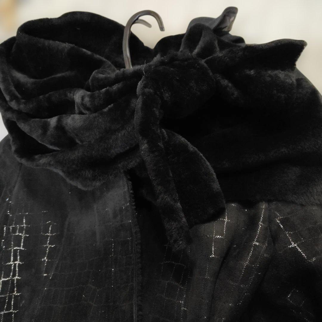 ARMANI COLLEZIONI ブラックコート 38ラムレザー