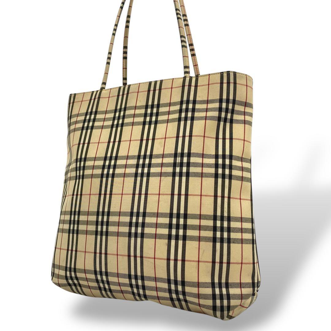【良品】Burberry トートバッグ 肩掛け ノバチェック ナイロン