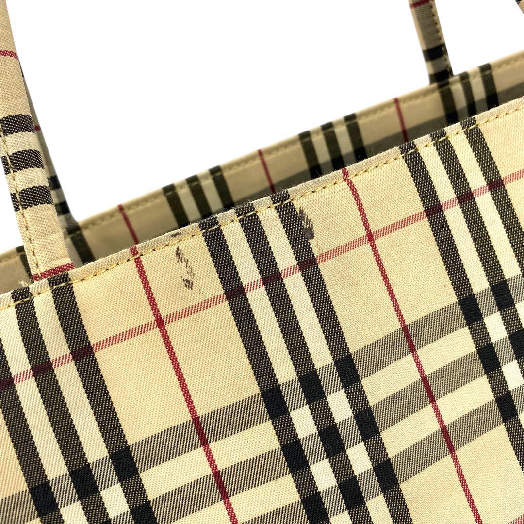 【良品】Burberry トートバッグ 肩掛け ノバチェック ナイロン