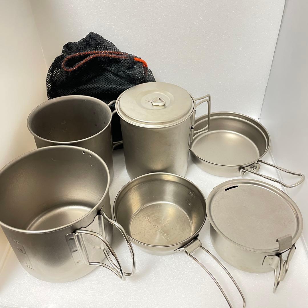 peakチタン製食器セット メッシュ収納袋付き