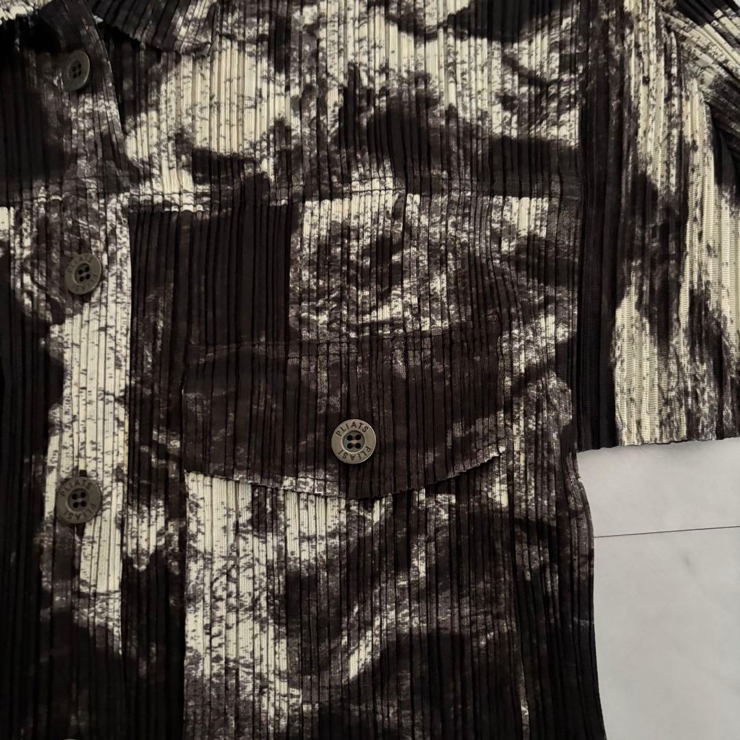 ＊未着用・極美品＊プリーツプリーズ マーブルプリント トラッカージャケット 3