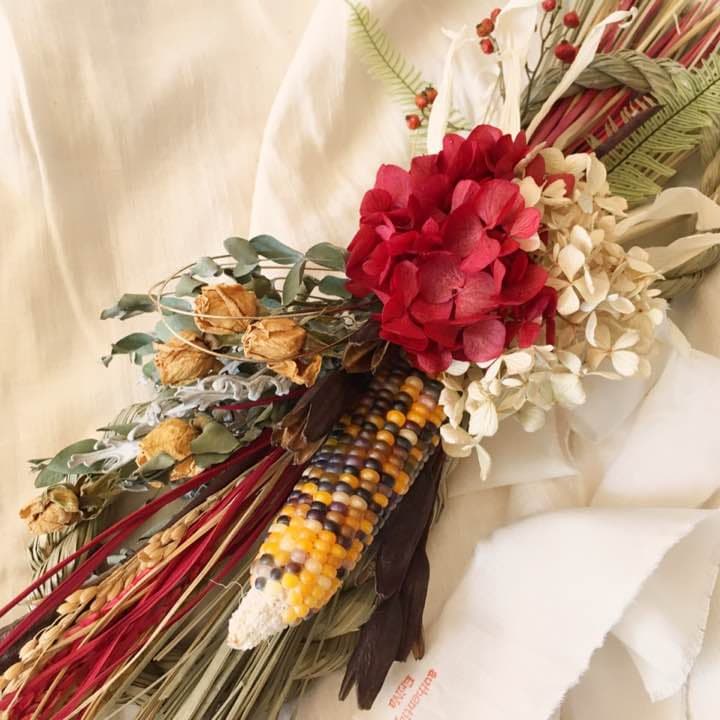 4自家栽培 無農薬 しめ縄 正月飾り ドライフラワー プリザーブド